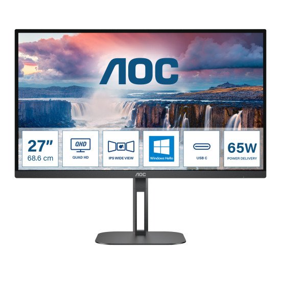 AOC V5 Q27V5N 68,6 cm (27") 2560 x 1440 pixels Quad HD LED Noir AOC V5 Q27V5N 68,6 cm (27") 2560 x 1440 pixels Quad HD LED Noir