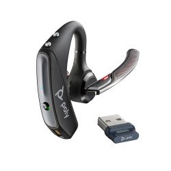 POLY Voyager 5200 Casque Sans fil Crochets auriculaires Car/Home office Bluetooth Socle de chargement Noir