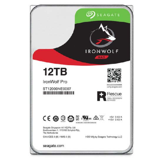 Seagate IronWolf Pro ST12000NT001 disque dur 3.5" 12000 Go