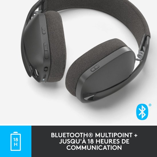 Logitech Zone Vibe 100 Casque Sans fil Arceau Appels/Musique Bluetooth Graphite