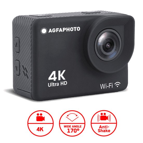 AgfaPhoto AC9000 caméra pour sports d'action 12 MP 4K Ultra HD Wifi 49 g