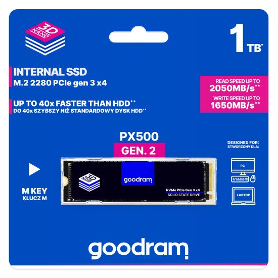 Goodram PX500 Gen.2 M.2 1000 Go PCI Express 3.0 3D NAND NVMe