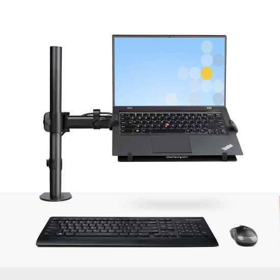 StarTech.com Support de Bureau pour Ordinateur Portable - Support PC Portable (4,5kg) - Support de Bureau pour Écran/Moniteur jusqu'à 34" (8kg) - Support Bureau VESA - Bras Ordinateur Portable Bureau