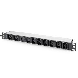 Digitus Multiprise avec profilé en aluminium, 10 prises, câble d'alimentation de 2 m, fiche IEC C20 Digitus Multiprise avec profilé en aluminium, 10 prises, câble d'alimentation de 2 m, fiche IEC C20