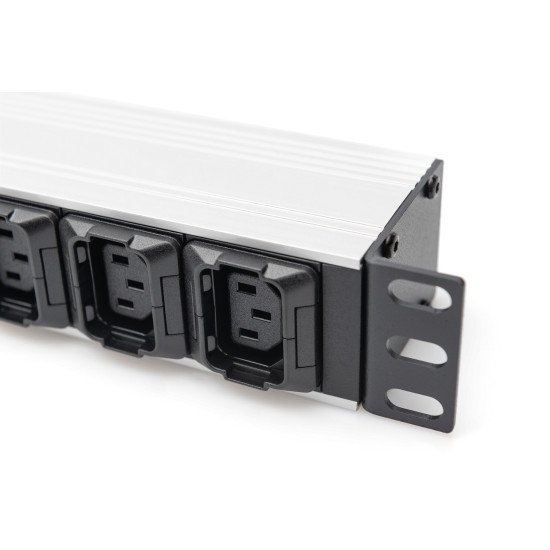 Digitus Multiprise avec profilé en aluminium, 10 prises, câble d'alimentation de 2 m, fiche IEC C20