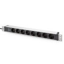 Digitus Multiprise avec profilé en aluminium, 8 prises à contact de protection, câble d'alimentation de 2 m, fiche IEC C20 Digitus Multiprise avec profilé en aluminium, 8 prises à contact de protection, câble d'alimentation de 2 m, fiche IEC C20