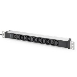 Digitus Multiprise avec profilé en aluminium, 12 prises, câble d'alimentation de 2 m avec fiche de sécurité Digitus Multiprise avec profilé en aluminium, 12 prises, câble d'alimentation de 2 m avec fiche de sécurité