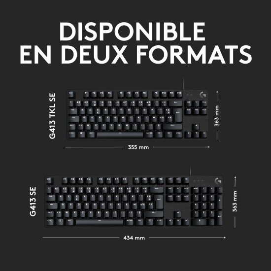 Logitech G G413 SE clavier USB QWERTZ Suisse Noir