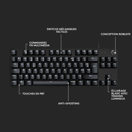 Logitech G G413 TKL SE clavier USB QWERTZ Suisse Noir