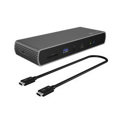 ICY BOX IB-DK8801-TB4 Avec fil Thunderbolt 4 Anthracite, Noir