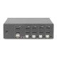 Digitus Commutateur KVM, 4 ports, Double affichage, 4K, DisplayPort®