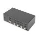 Digitus Commutateur KVM, 4 ports, Double affichage, 4K, DisplayPort®