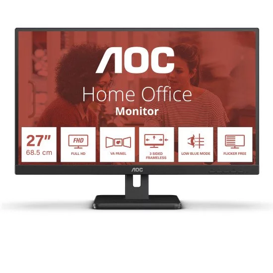 AOC 27E3UM 68,6 cm (27") 1920 x 1080 pixels Full HD Noir AOC 27E3UM 68,6 cm (27") 1920 x 1080 pixels Full HD Noir