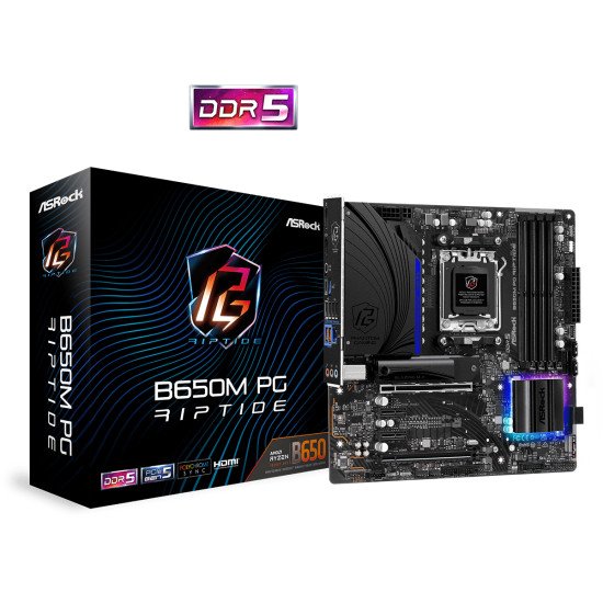 Asrock B650M PG Riptide AMD B650 Emplacement AM5 micro ATX