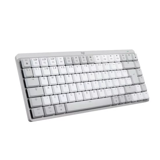 Logitech MX Mini Mechanical for Mac clavier Bluetooth QWERTY US International Gris, Blanc Logitech MX Mini Mechanical for Mac clavier Bluetooth QWERTY US International Gris, Blanc