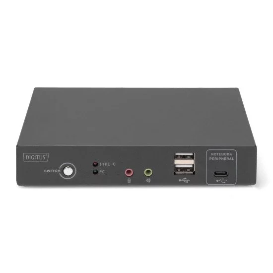Digitus Commutateur KVM, 2 ports, 4K / 30 Hz, USB-C / USB / HDMI (in), HDMI (out), réseau Digitus Commutateur KVM, 2 ports, 4K / 30 Hz, USB-C / USB / HDMI (in), HDMI (out), réseau