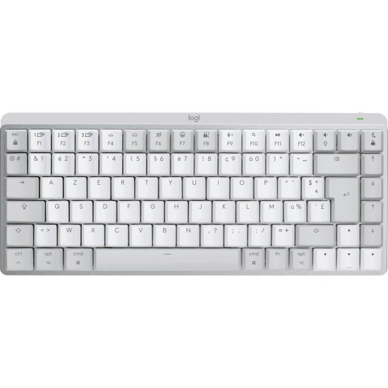 Logitech MX Mini Mechanical for Mac clavier Bluetooth AZERTY Français Gris, Blanc