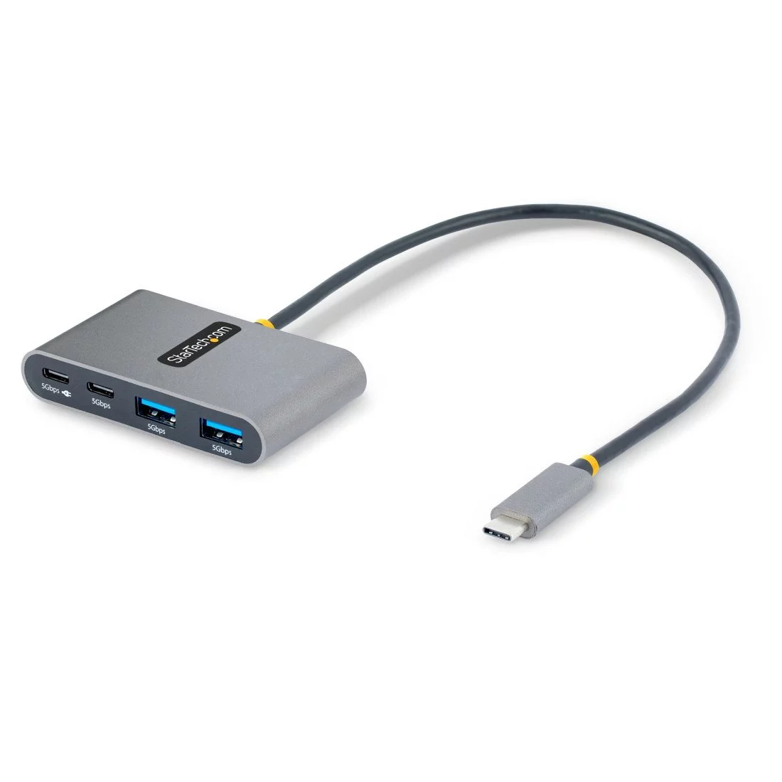 StarTech.com Adaptateur Multiports USB-C - USB-C vers HDMI 4K 30Hz/VGA  1080p - Mini Dock USB Type-C - Alimentation 100W - Hub USB 3 Ports USB  5Gbps - GbE - Câble Intégré 30cm (