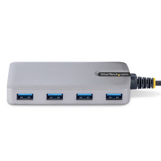 StarTech.com Hub USB 4 Ports - USB 3.0 5Gbps, Alimenté par Bus - Hub USB-A vers 4x USB-A avec entrée d'alimentation auxiliaire en option - Hub USB 3.0 pour PC Portable avec Câble de 30 cm - Hub USB Portable