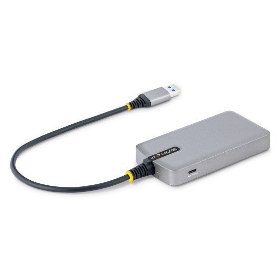StarTech.com Hub USB 4 Ports - USB 3.0 5Gbps, Alimenté par Bus - Hub USB-A vers 4x USB-A avec entrée d'alimentation auxiliaire en option - Hub USB 3.0 pour PC Portable avec Câble de 30 cm - Hub USB Portable
