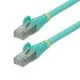 StarTech.com Câble Ethernet CAT6a 3m - Low Smoke Zero Halogen (LSZH) - 10 Gigabit 500MHz 100W PoE RJ45 S/FTP Cordon de Raccordement Réseau Snagless Turquoise avec Décharge de Tension StarTech.com Câble Ethernet CAT6a 3m - Low Smoke Zero Halogen (LSZH) - 10 Gigabit 500MHz 100W PoE RJ45 S/FTP Cordon de Raccordement Réseau Snagless Turquoise avec Décharge de Tension