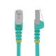 StarTech.com Câble Ethernet CAT6a 5m - Low Smoke Zero Halogen (LSZH) - 10 Gigabit 500MHz 100W PoE RJ45 S/FTP Cordon de Raccordement Réseau Snagless Turquoise avec Décharge de Tension