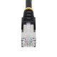 StarTech.com Câble Ethernet CAT6a 3m - Low Smoke Zero Halogen (LSZH) - 10 Gigabit 500MHz 100W PoE RJ45 S/FTP Cordon de Raccordement Réseau Snagless Noir avec Décharge de Tension