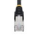 StarTech.com Câble Ethernet CAT6a 7,5m - Low Smoke Zero Halogen (LSZH) - 10 Gigabit 500MHz 100W PoE RJ45 S/FTP Cordon de Raccordement Réseau Snagless Noir avec Décharge de Tension
