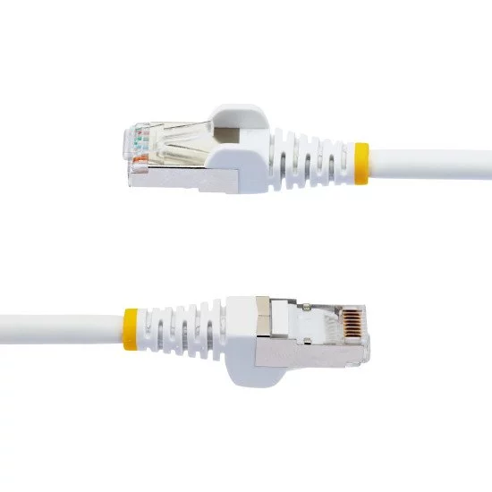 StarTech.com Câble Ethernet CAT6a 1m - Low Smoke Zero Halogen (LSZH) - 10 Gigabit 500MHz 100W PoE RJ45 S/FTP Cordon de Raccordement Réseau Snagless Blanc avec Décharge de Tension StarTech.com Câble Ethernet CAT6a 1m - Low Smoke Zero Halogen (LSZH) - 10 Gigabit 500MHz 100W PoE RJ45 S/FTP Cordon de Raccordement Réseau Snagless Blanc avec Décharge de Tension