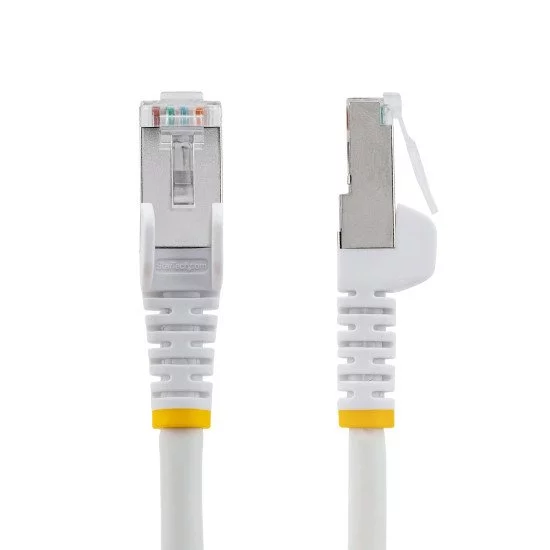 StarTech.com Câble Ethernet CAT6a 1m - Low Smoke Zero Halogen (LSZH) - 10 Gigabit 500MHz 100W PoE RJ45 S/FTP Cordon de Raccordement Réseau Snagless Blanc avec Décharge de Tension StarTech.com Câble Ethernet CAT6a 1m - Low Smoke Zero Halogen (LSZH) - 10 Gigabit 500MHz 100W PoE RJ45 S/FTP Cordon de Raccordement Réseau Snagless Blanc avec Décharge de Tension