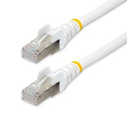 StarTech.com Câble Ethernet CAT6a 2m - Low Smoke Zero Halogen (LSZH) - 10 Gigabit 500MHz 100W PoE RJ45 S/FTP Cordon de Raccordement Réseau Snagless Blanc avec Décharge de Tension StarTech.com Câble Ethernet CAT6a 2m - Low Smoke Zero Halogen (LSZH) - 10 Gigabit 500MHz 100W PoE RJ45 S/FTP Cordon de Raccordement Réseau Snagless Blanc avec Décharge de Tension