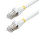 StarTech.com Câble Ethernet CAT6a 10m - Low Smoke Zero Halogen (LSZH) - 10 Gigabit 500MHz 100W PoE RJ45 S/FTP Cordon de Raccordement Réseau Snagless Blanc avec Décharge de Tension