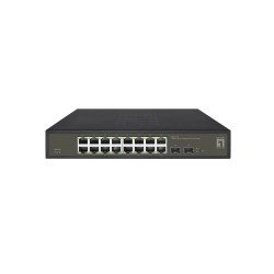 LevelOne GES-2118 commutateur réseau Géré L2 Gigabit Ethernet (10/100/1000) Noir