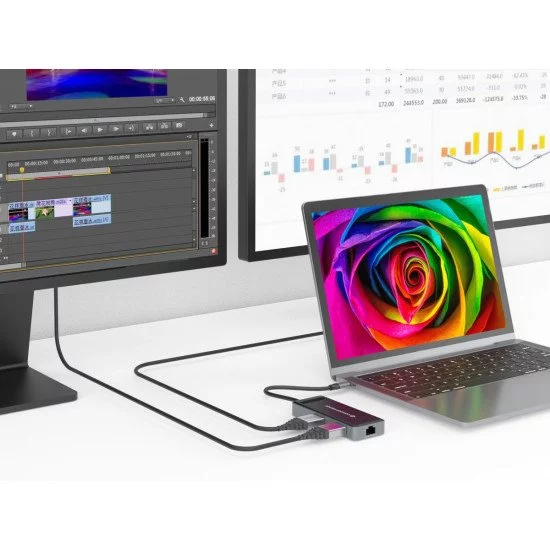 Conceptronic DONN14G station d'accueil Avec fil USB 3.2 Gen 1 (3.1 Gen 1) Type-C Gris Conceptronic DONN14G station d'accueil Avec fil USB 3.2 Gen 1 (3.1 Gen 1) Type-C Gris