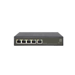 LevelOne GES-2105P commutateur réseau Géré L2 Gigabit Ethernet (10/100/1000) Connexion Ethernet POE Noir