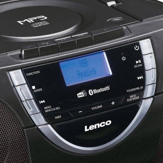 Lenco SCD-600 Noir, Argent Lecteur CD personnel