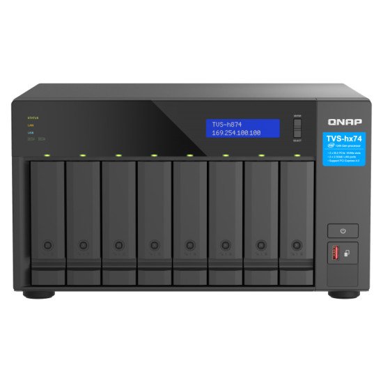 QNAP TVS-h874 NAS Tower Ethernet/LAN Noir i5-12400