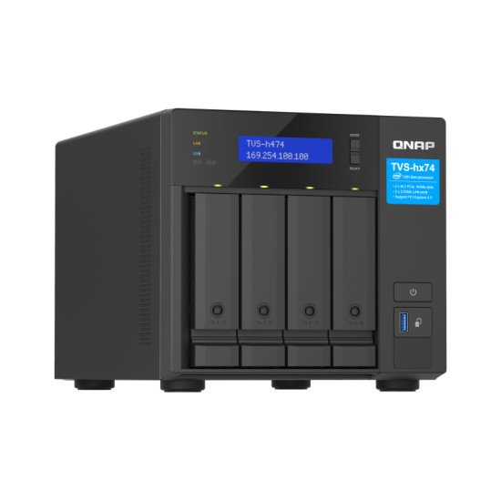 QNAP TVS-H474 NAS Tower Ethernet/LAN Noir G7400