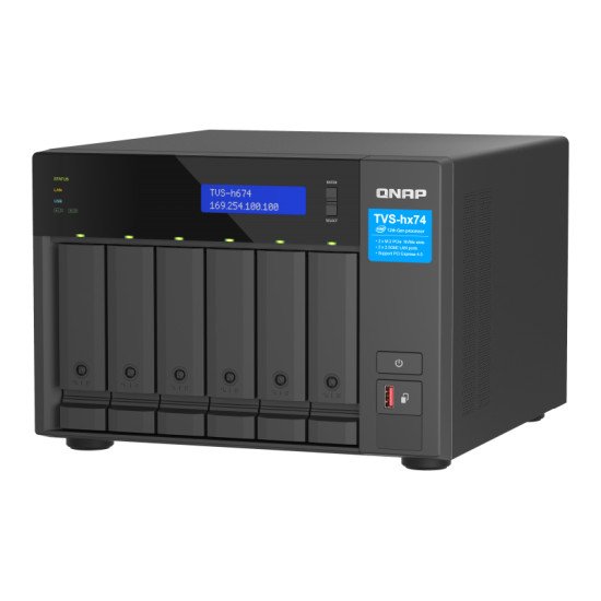 QNAP TVS-H674 NAS Tower Ethernet/LAN Noir i5-12400