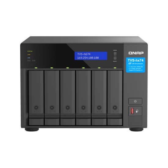 QNAP TVS-H674 NAS Tower Ethernet/LAN Noir i5-12400