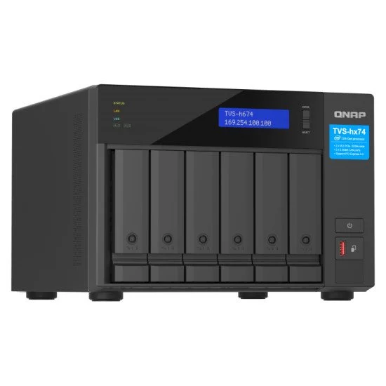 QNAP TVS-H674 NAS Tower Ethernet/LAN Noir i5-12400 QNAP TVS-H674 NAS Tower Ethernet/LAN Noir i5-12400
