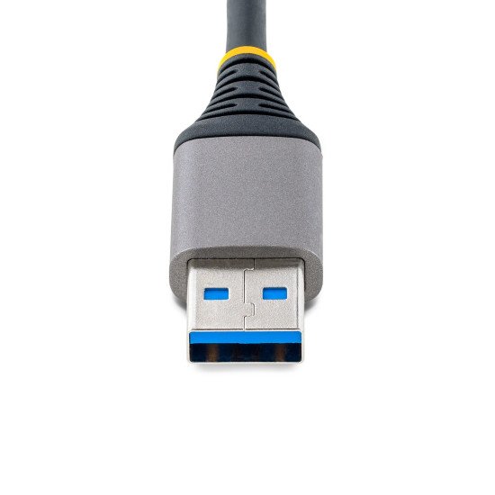 StarTech.com Hub USB 3 Ports - 3x Ports USB-A - Gigabit Ethernet (RJ45) - Mini Hub USB, USB 3.0 5Gbps - Alimentation par Bus - Hub USB pour PC Portable avec Câble de 30 cm - Adaptateur LAN USB - Répartiteur USB