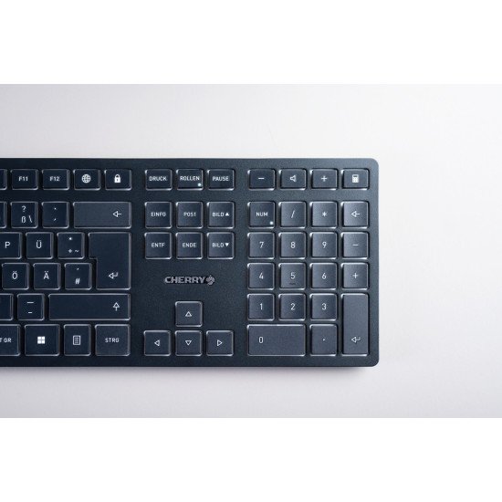 CHERRY KW 9100 SLIM clavier RF sans fil + Bluetooth QWERTZ Allemand Noir