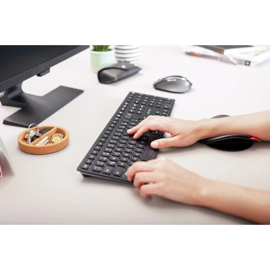 CHERRY KW 9100 SLIM clavier RF sans fil + Bluetooth AZERTY Français Noir CHERRY KW 9100 SLIM clavier RF sans fil + Bluetooth AZERTY Français Noir