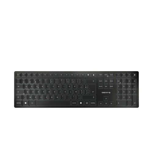 CHERRY KW 9100 SLIM clavier RF sans fil + Bluetooth Noir AZERTY Belge
