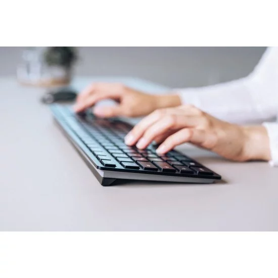 CHERRY KW 9100 SLIM clavier RF sans fil + Bluetooth AZERTY Français Noir CHERRY KW 9100 SLIM clavier RF sans fil + Bluetooth AZERTY Français Noir