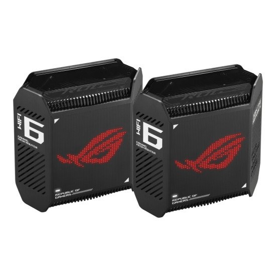ASUS ROG Rapture GT6 (B-2-PK) Tri-bande (2,4 GHz / 5 GHz / 5 GHz) Wi-Fi 6 (802.11ax) Noir 4 Interne ASUS ROG Rapture GT6 (B-2-PK) Tri-bande (2,4 GHz / 5 GHz / 5 GHz) Wi-Fi 6 (802.11ax) Noir 4 Interne