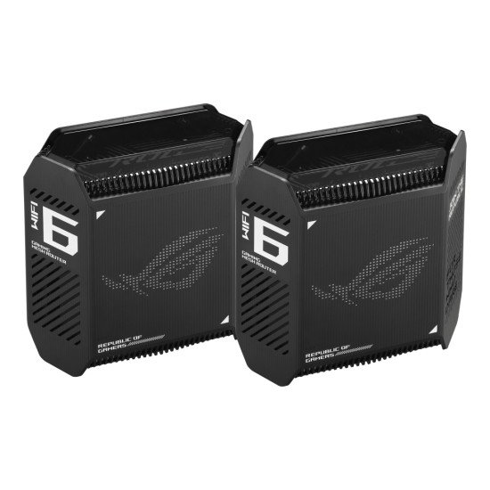 ASUS ROG Rapture GT6 (B-2-PK) Tri-bande (2,4 GHz / 5 GHz / 5 GHz) Wi-Fi 6 (802.11ax) Noir 4 Interne ASUS ROG Rapture GT6 (B-2-PK) Tri-bande (2,4 GHz / 5 GHz / 5 GHz) Wi-Fi 6 (802.11ax) Noir 4 Interne