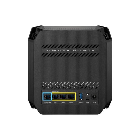 ASUS ROG Rapture GT6 (B-2-PK) Tri-bande (2,4 GHz / 5 GHz / 5 GHz) Wi-Fi 6 (802.11ax) Noir 4 Interne ASUS ROG Rapture GT6 (B-2-PK) Tri-bande (2,4 GHz / 5 GHz / 5 GHz) Wi-Fi 6 (802.11ax) Noir 4 Interne
