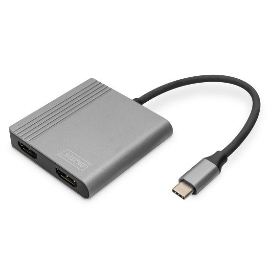 Digitus Adaptateur graphique USB Type-C HDMI 4K 2-en-1 Digitus Adaptateur graphique USB Type-C HDMI 4K 2-en-1